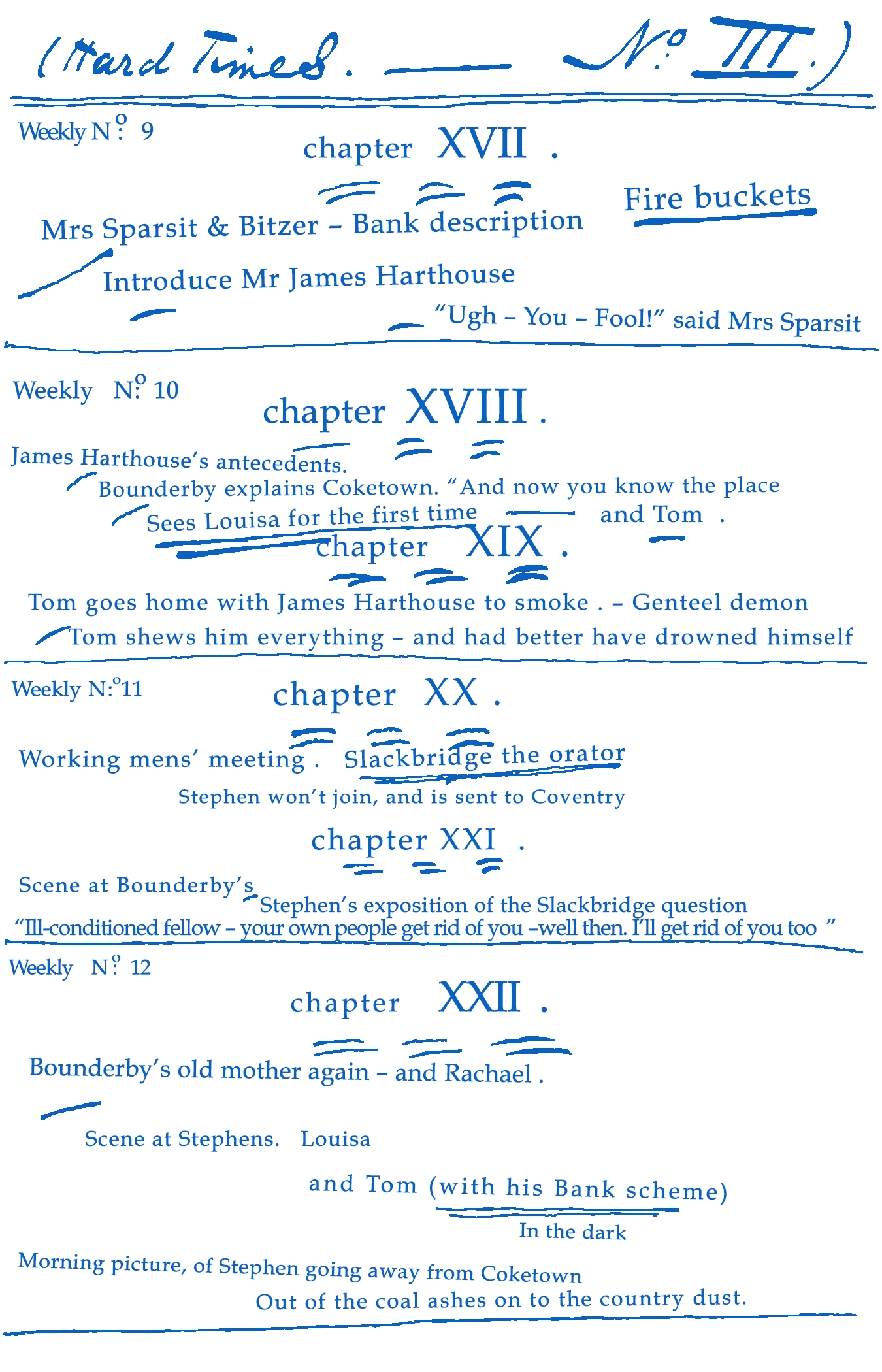 Transcription of the working note for Hard Times number 3